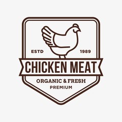 Fototapeta na wymiar chicken - vector logo/icon illustration mascot