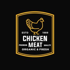 chicken - vector logo/icon illustration mascot