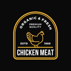 chicken - vector logo/icon illustration mascot