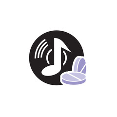 Medicine Music Logo Icon Design