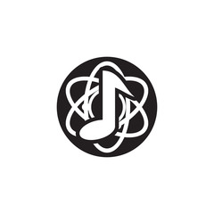 Atom Music Logo Icon Design