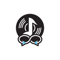 Infinity Music Logo Icon Design