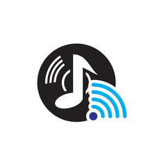 Wifi Music Logo Icon Design