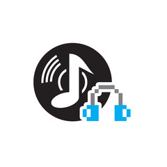 Podcast Music Logo Icon Design