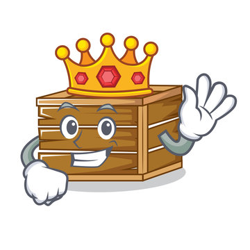 recommend clip art: King crate mascot cartoon style