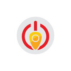 Pin Power Logo Icon Design
