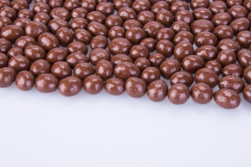 chocolate balls. chocolate balls on a background