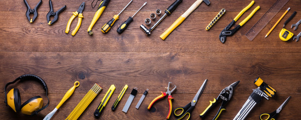 Many Yellow Repair Tools