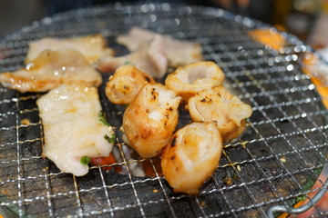 ホルモン　網焼き　もつ焼き　炭火焼　グルメ　美味しい　七輪