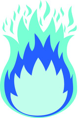 燃え盛る青い炎　フラット