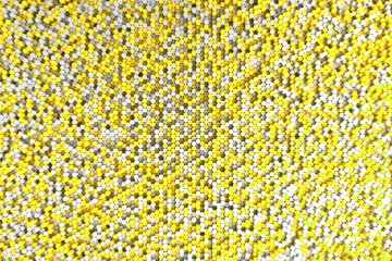 Pattern of yellow and white cylinders of different length