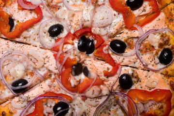 food photography art. pizza background. free space concept. traditional italian food