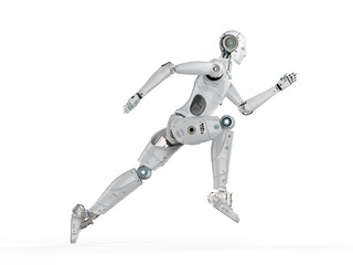 robot jumping or running