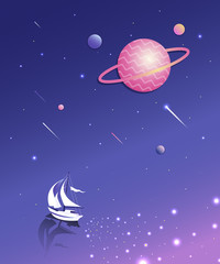 Space world illustration