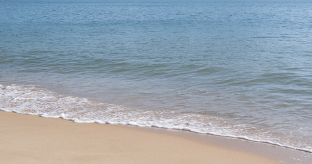 Fototapeta na wymiar Sandy beach and sunshine