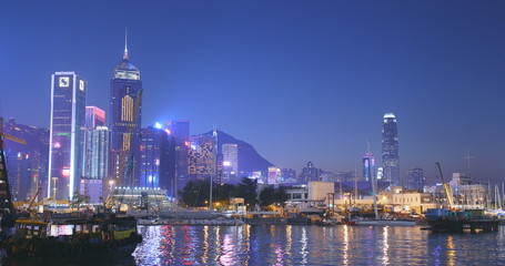 Hong Kong city at night