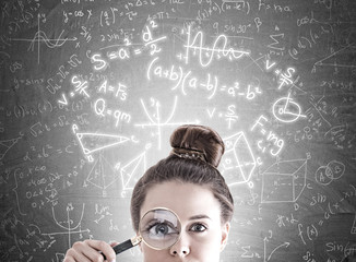 Magnifying glass woman, formulas