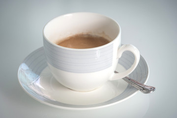 cup of coffee on white