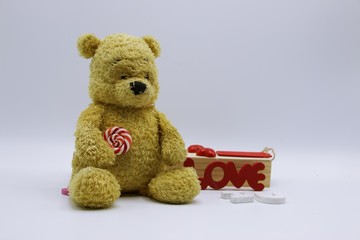 Bear with love for Valentine's day
