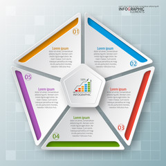 Abstract 3D Paper Infographics