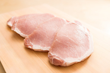 Raw pork meat