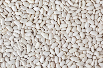 Uncooked white beans background