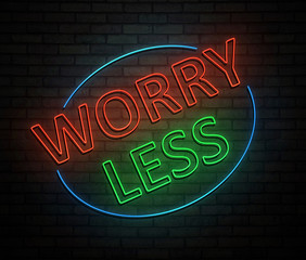 Less worry concept.