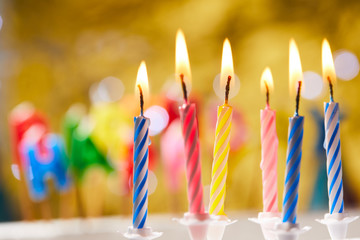 colorful birthday candles