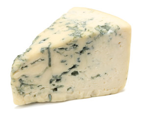 blue cheese isolated on white background