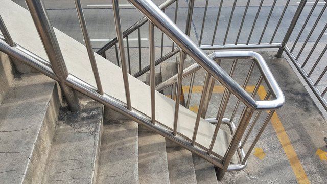 Stainless steel railing.Fall Protection.