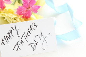 father and hand written father's day card