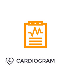 cardiogram, heart diagnosis icon