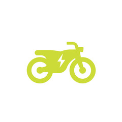 Electric bike icon on white