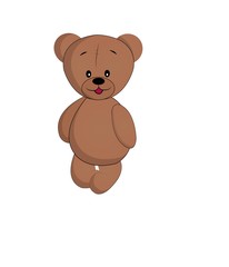 bear cartoon on awhite background