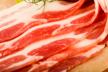 Raw bacon