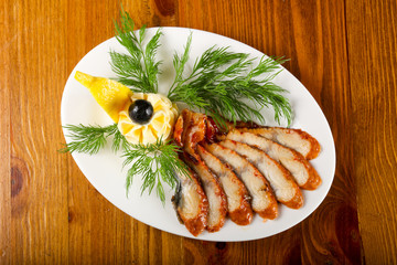 Eel sashimi