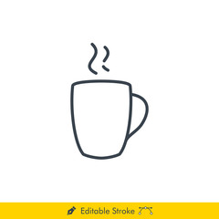 Glass Icon / Vector - In Line / Stroke Design