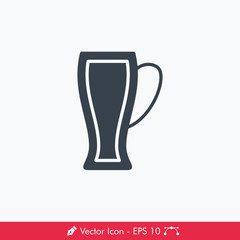 Pilsner Glass Icon / Vector