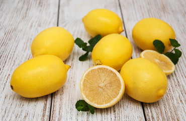 Fresh ripe lemons