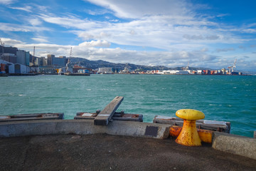 Wellington harbour docks, New Zealand © daboost