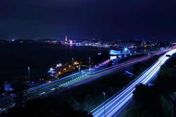 Fototapeta na wymiar Fukuoka night view