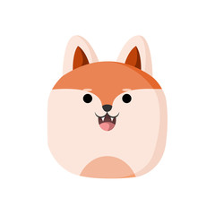 Cute Wolf Animal Head Illustration