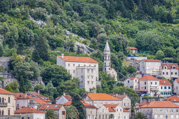 Famous Perast town in the Kotor Bay, Montenegro