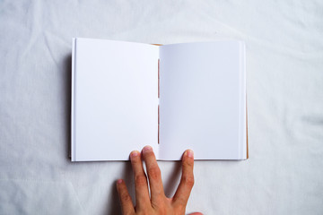 A book on white background