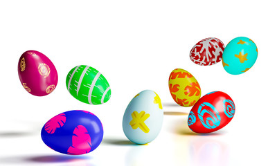 colorful 3d eggs
