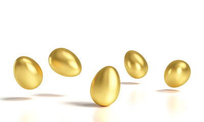 golden 3d eggs