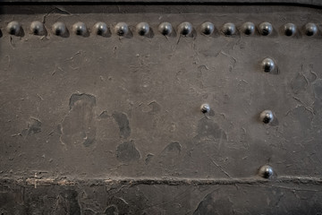 clinched metal plate background ,  vintage industrial background