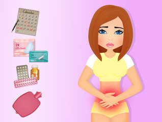 girl with menstruation