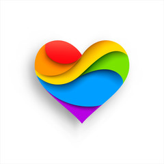 Heart in LGBT colors