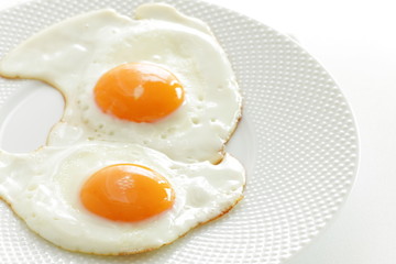 sunny side up fried up on dish